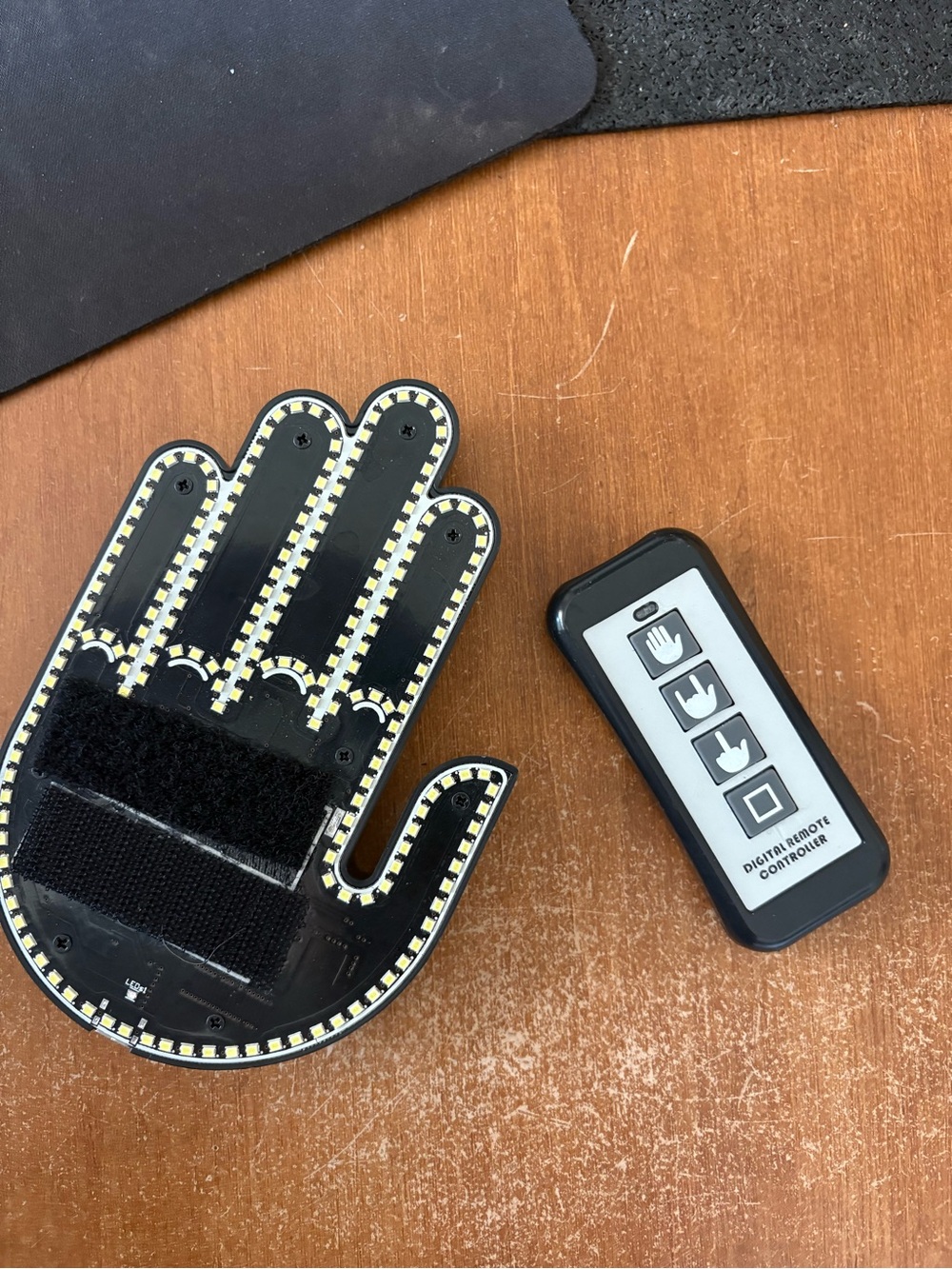 LED Hamsa Hand Light with Remote - Black and White